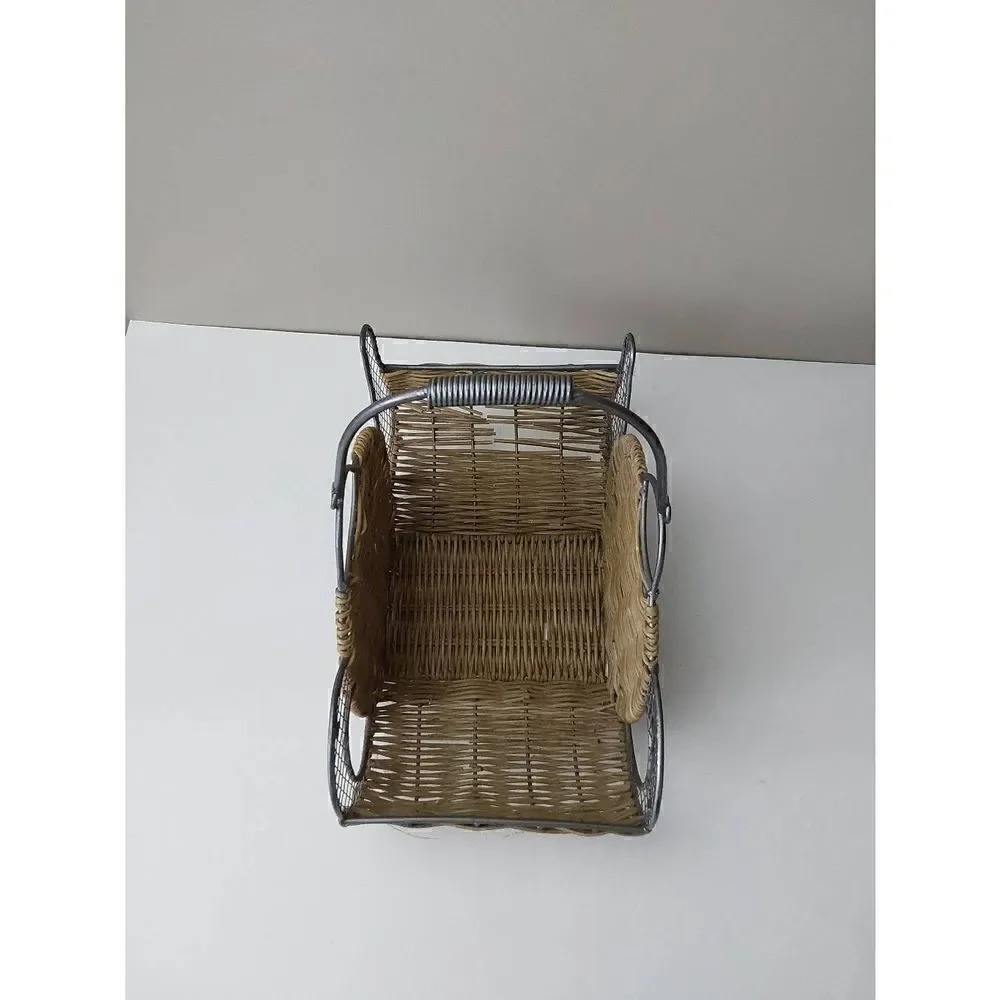 Basket Teapot-shaped Rattan and Metal
